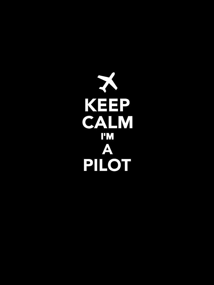 Keep calm Im a pilot Pullover Hoodie by rturuytuyt