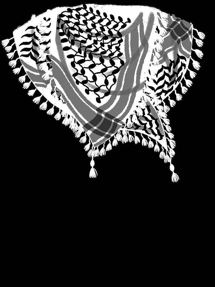 Keffiyeh Neck Scarf Illustration by byuzma
