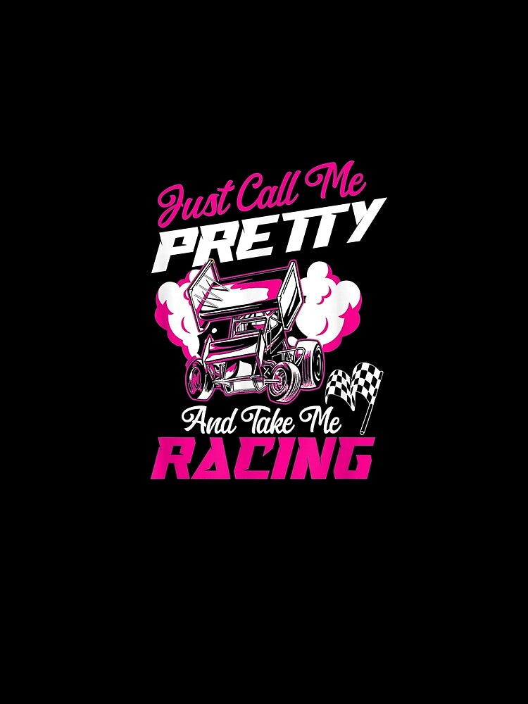 Dirt Track Racing Race Sprint Car Girlfriend Girl Grandma by nancyholly