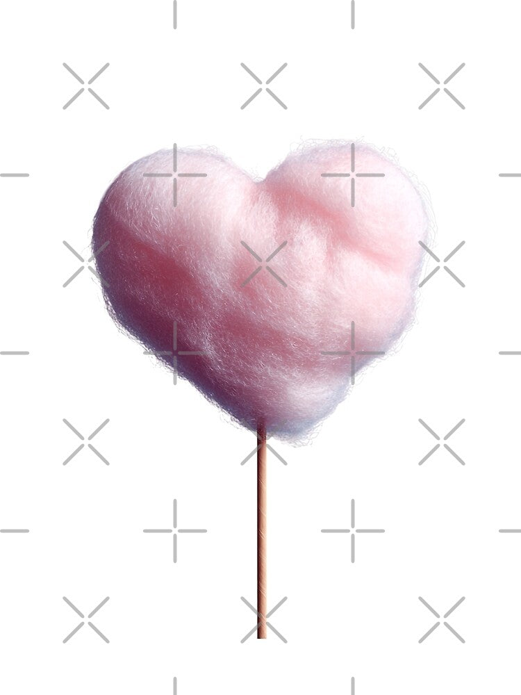 Pink Cotton Candy Heart Sweet Romantic Valentine's Day Aesthetic by BigStar-Cart