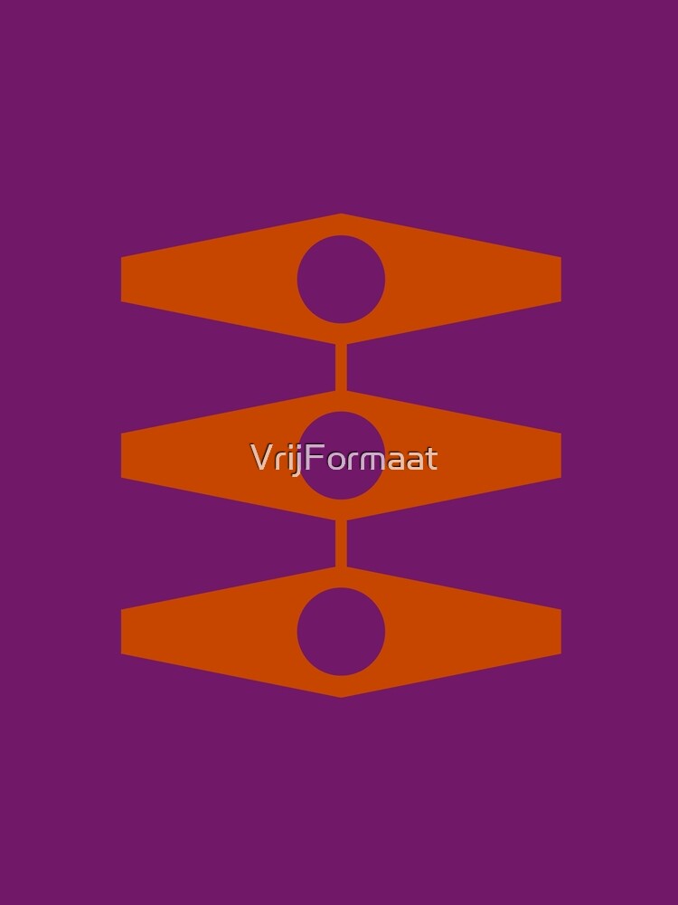 Minimal Eyes in Purple and Burnt Orange by VrijFormaat