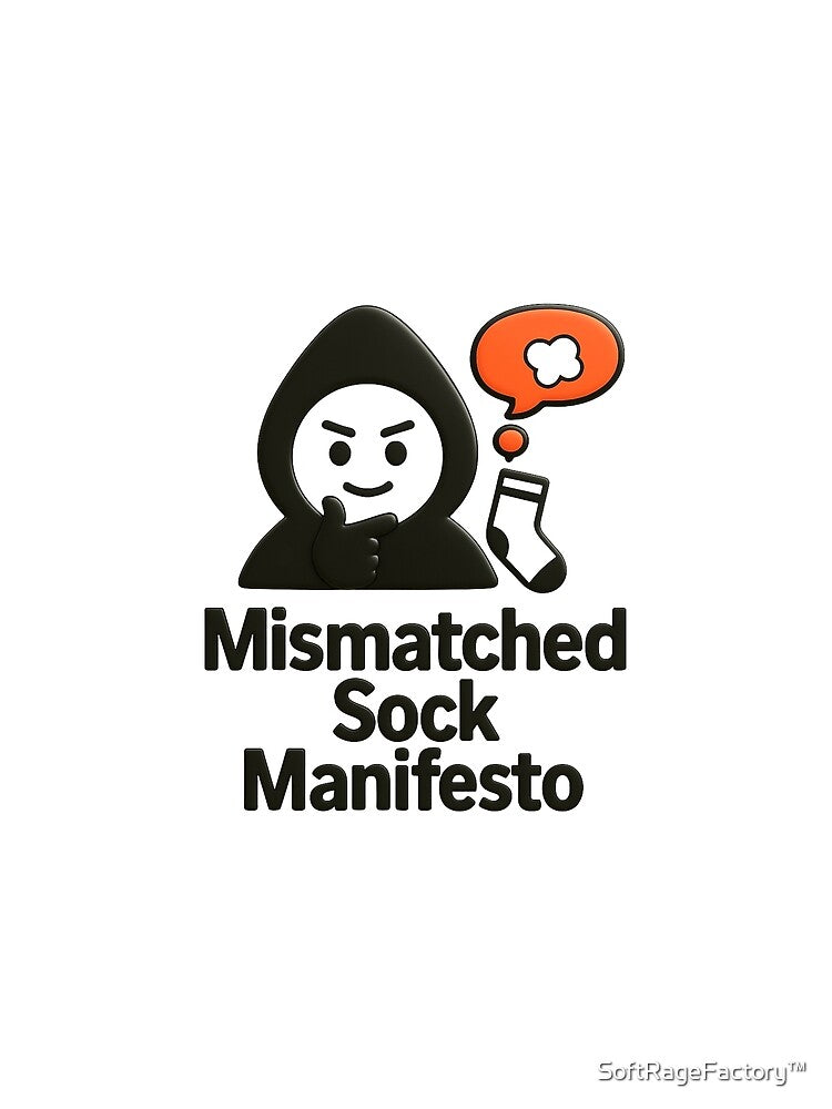 Mismatched Sock Manifesto™ - Soft Protest in Cotton Form by SoftRageFactory™