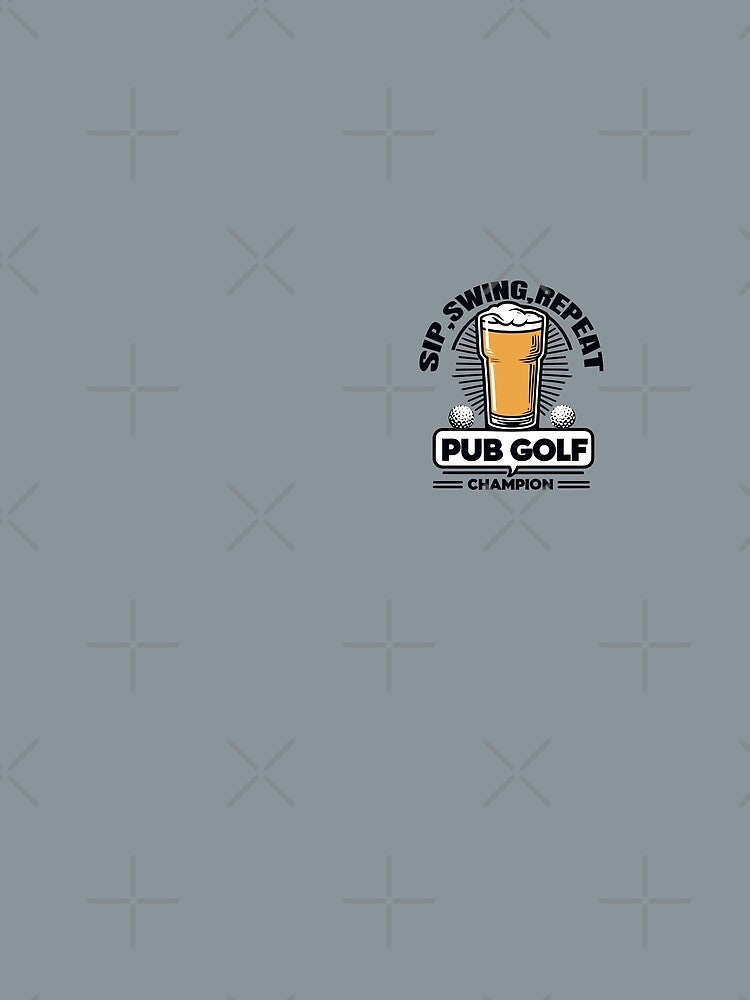 Vintage Pub Golf Champion - Sip Swing Repeat by Daqomm