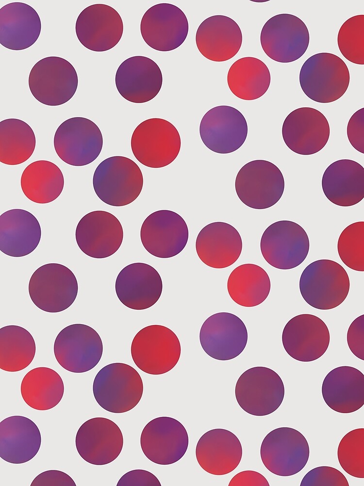 Red and Purple Gradient Polka Dots by JaygiesDesign
