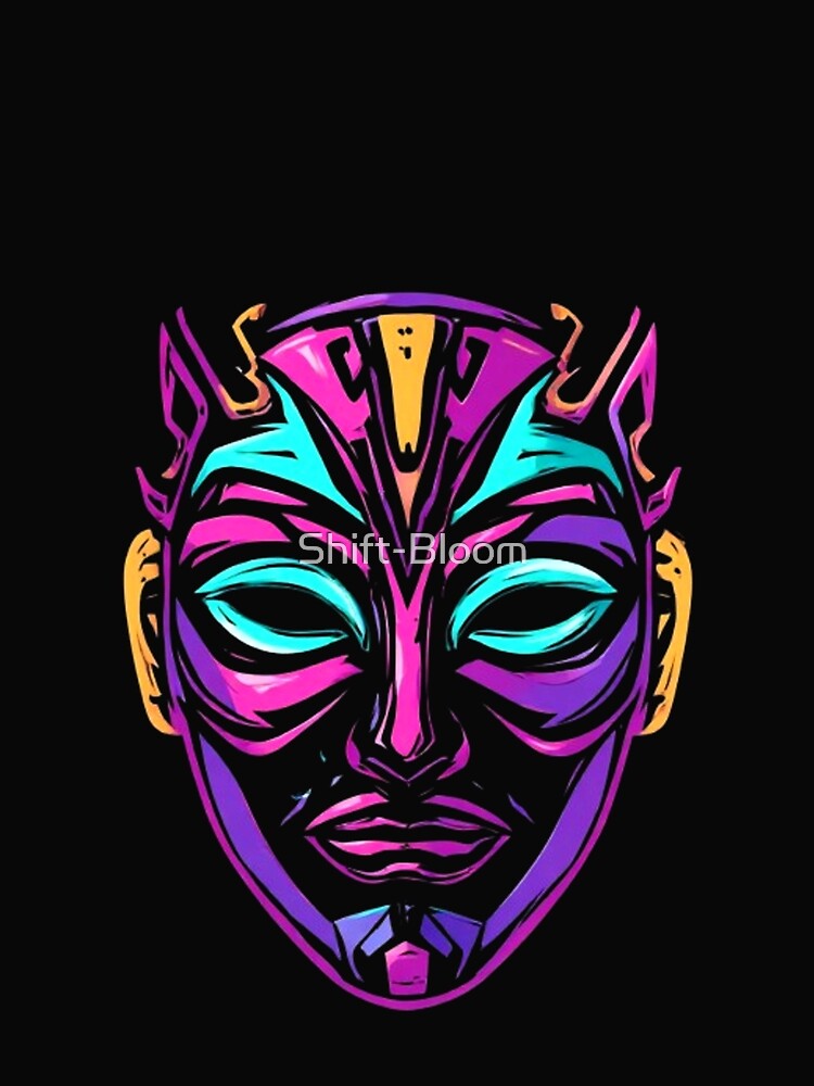 Neon Echoes - Rave Mask_01 by Shift-Bloom