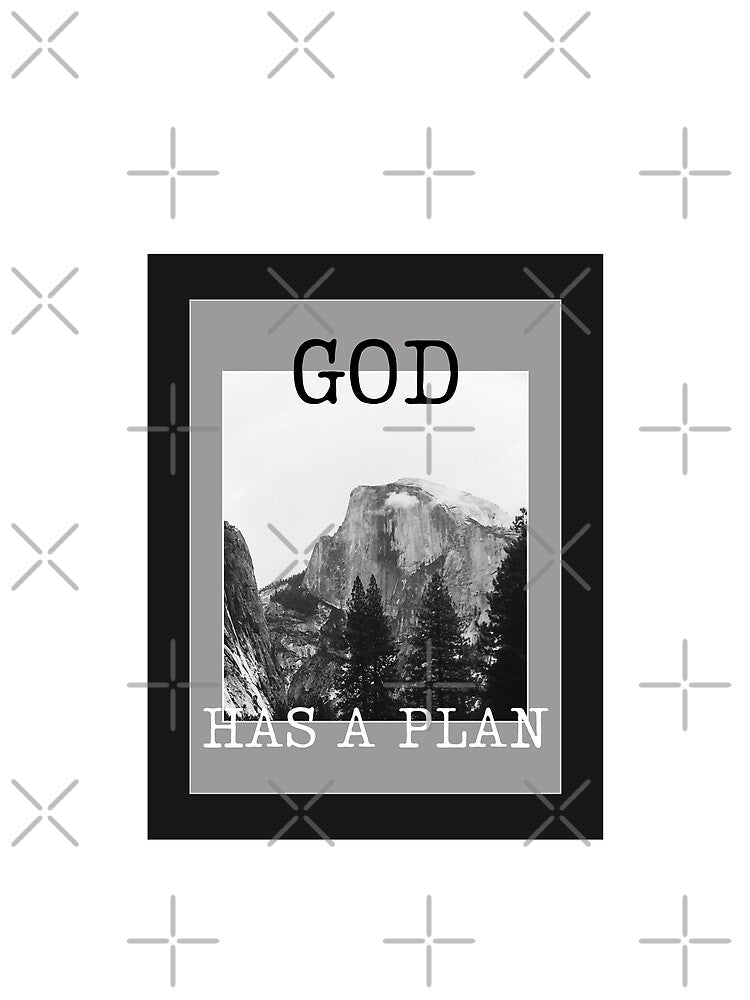 God Has a Plan Half Dome Yosemite Monochrome by Neeshki