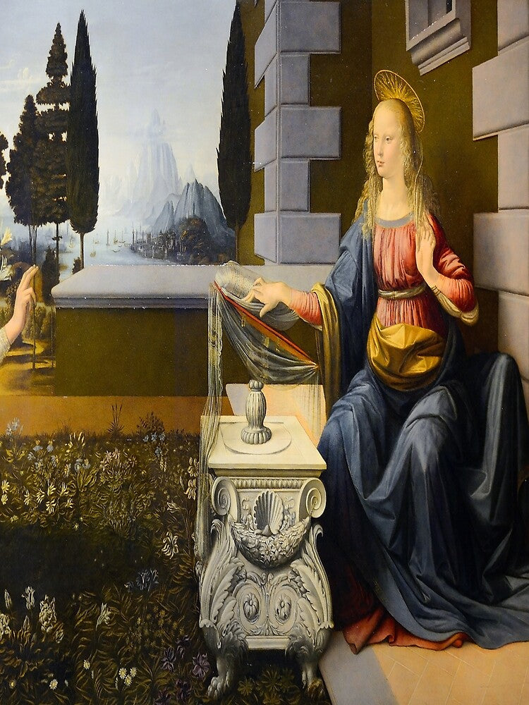 Leonardo Da Vinci's Annunciation by mosfunky