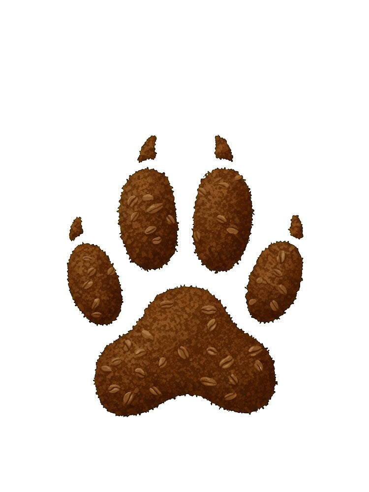 Coffee Bean Dog Paw Print by Dmo3HarkoArt