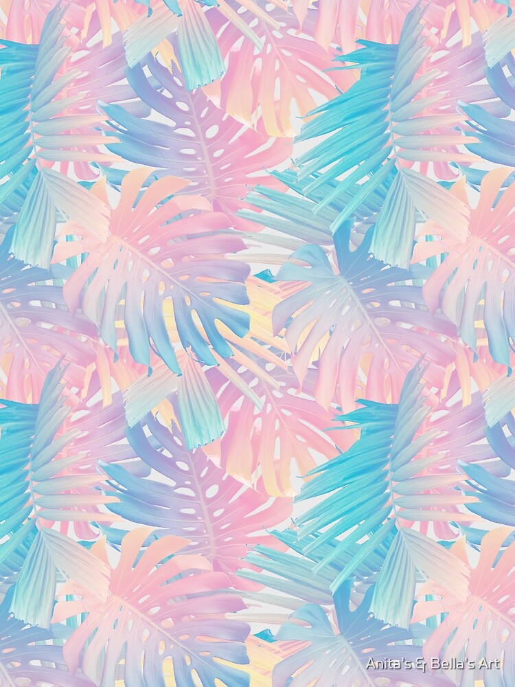 Cotton Candy Monstera Palm Jungle 1 by Anita's & Bella's Art