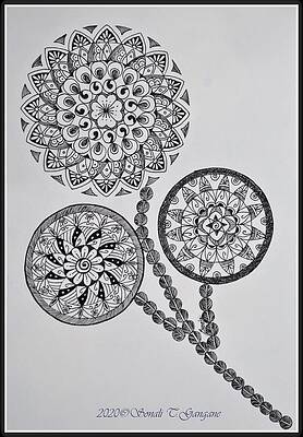 Mandala Florals Print Unisex , , , Long Sleeve Tee