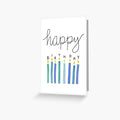 happy birthday candles blue by Spitfire July Doodles
