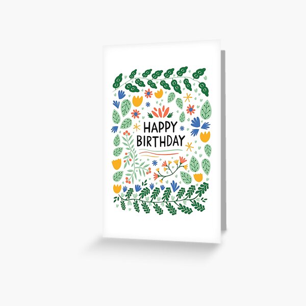 Happy Birthday Note - Summer Flowers by Huge Potato