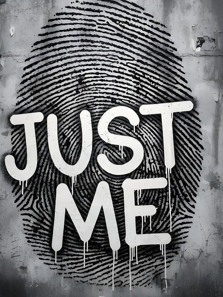 JUST ME - Unique Fingerprint Street Art Graffiti by Axis & Ink