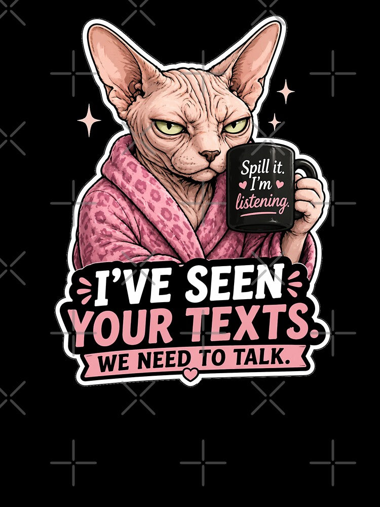 Sassy Sphynx Cat Gossip Friend Humor by Gentlestate