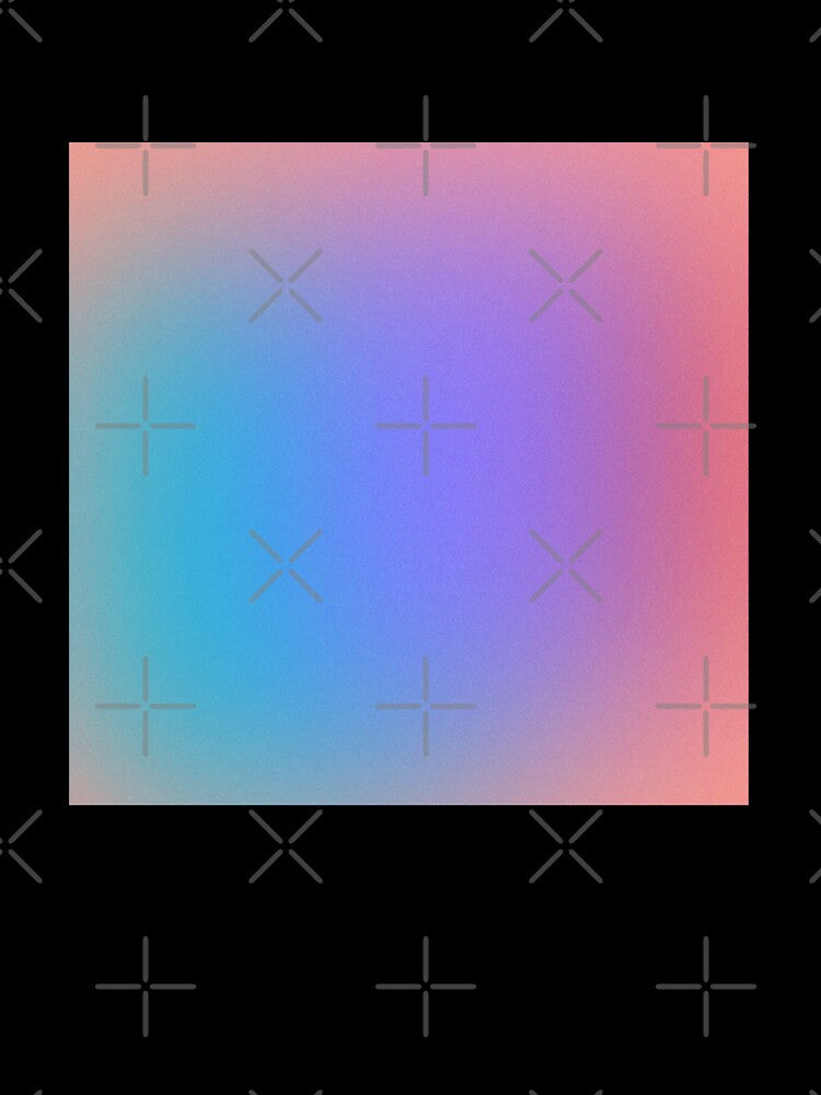 Gradient Blue Green Pink Sticker Magnet  Print Card Design by Saritas Boutique Shop