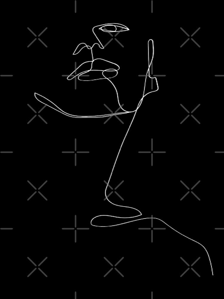 Simple line art in white by SYMEshop