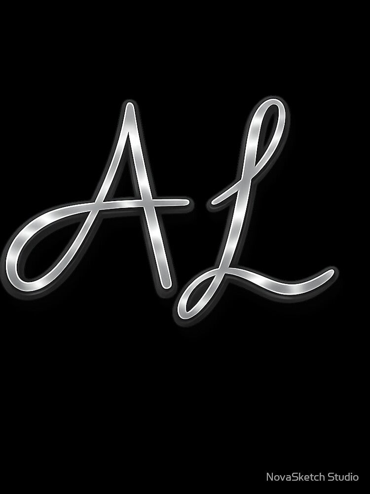 Minimalist Silver AL Monogram – Elegant Signature Logo Design by NovaSketch Studio