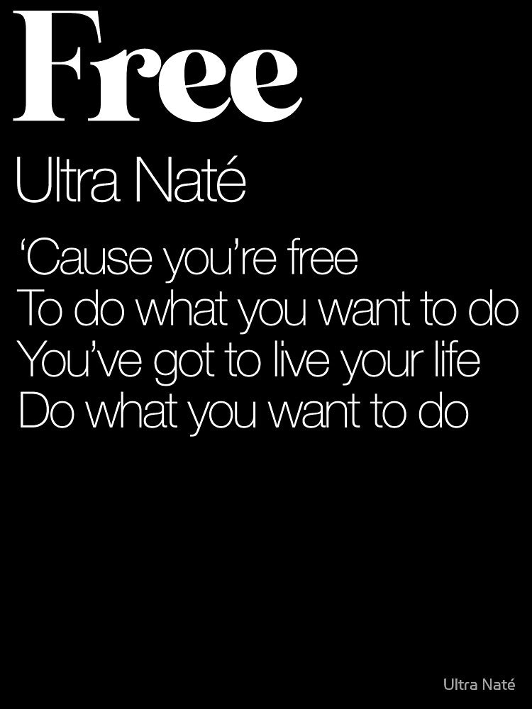 ULTRA NATÉ FREE LYRICS WHT by Ultra Naté