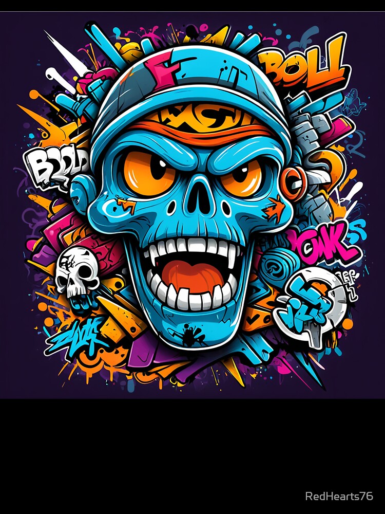Graffiti Street Skull Style by RedHearts76