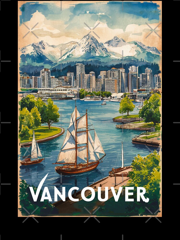 Vancouver Vintage Travel Poster by TravelerRat