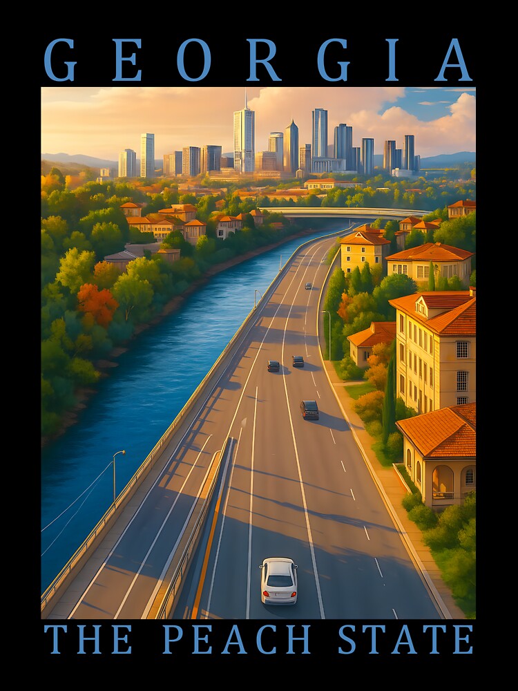 10 Georgia Travel Poster by Lucy Goosy Art