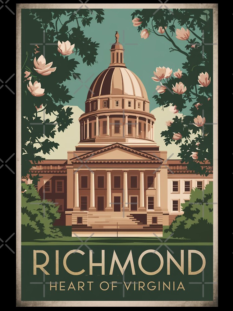 Richmond Vintage Travel Poster by TravelerRat
