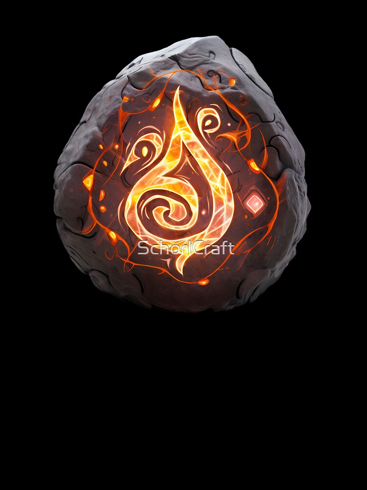 Magic Runestone Elemental Fire by SchorlCraft