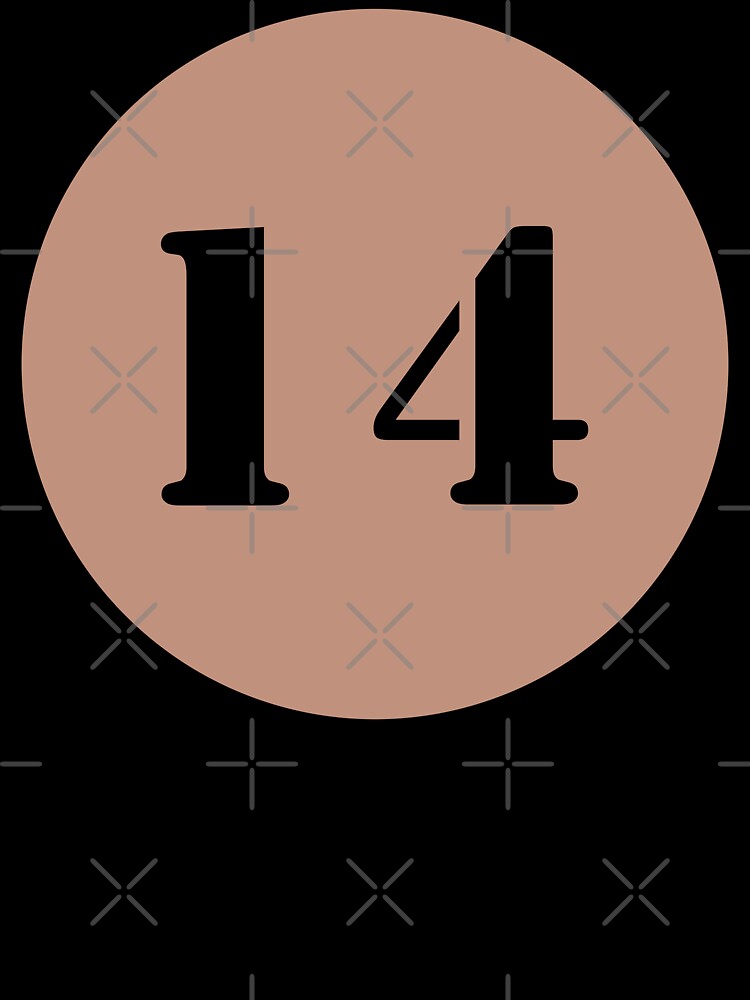 Number Fourteen (14) in Pink Circle by Ching Teoh