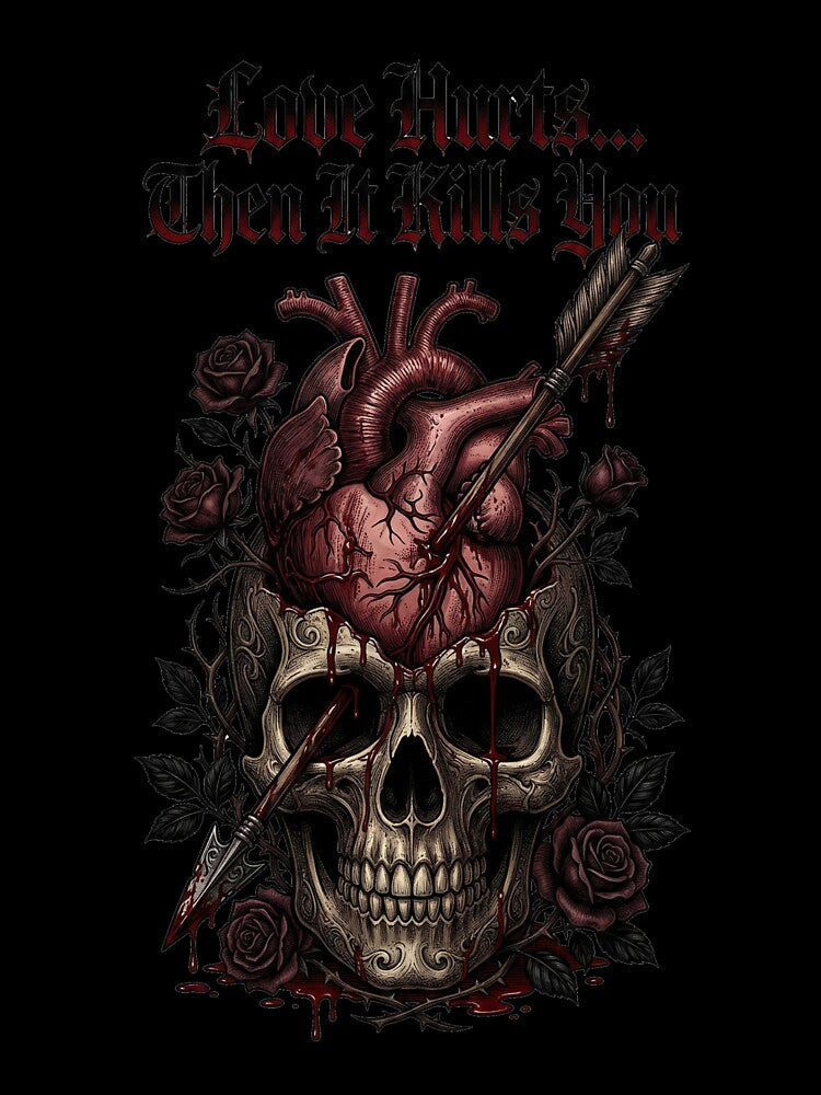 Love Hurts... Then It Kills You by DeadlyWhisper Unisex , , , Long Sleeve Tee