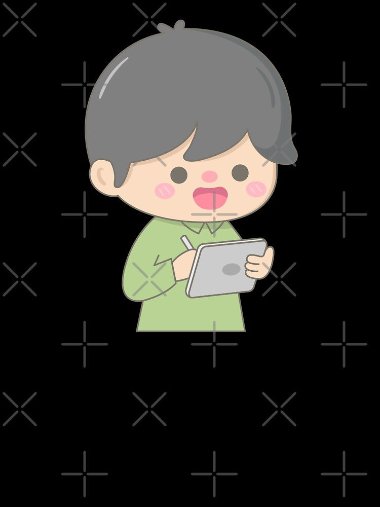 Office scene activity business man characters holding smartphone or tablet by nuchz