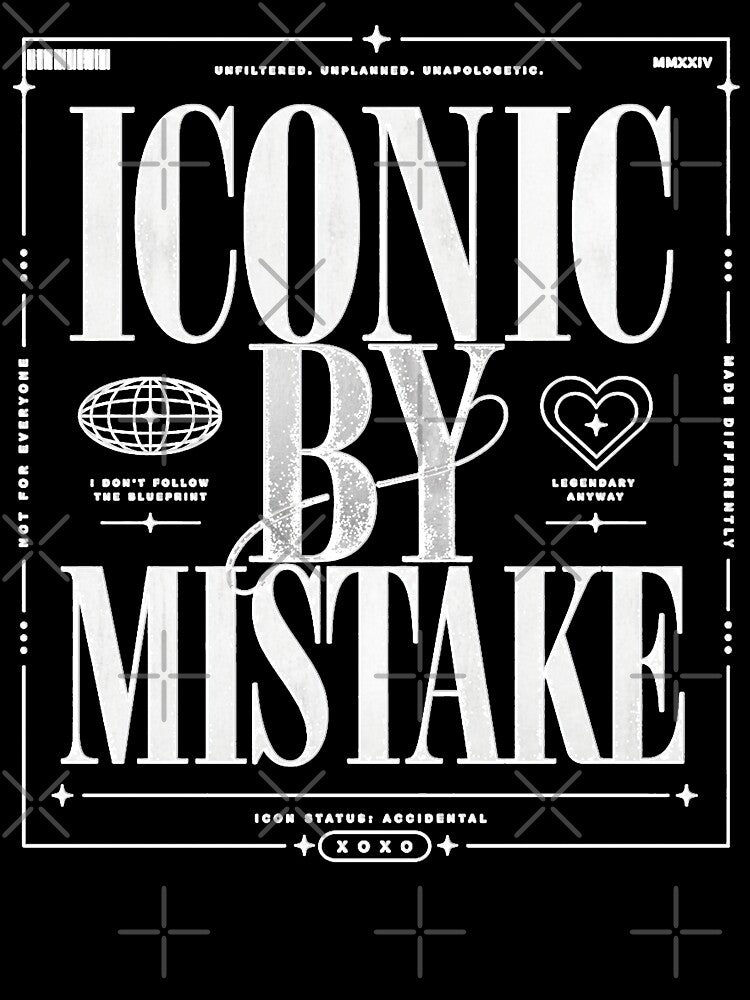 Iconic By Mistake Typography | Y2K Editorial Statement Design by Meivelle