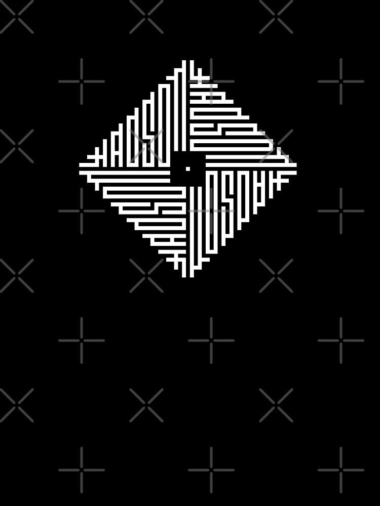 HUDSON | White  | Modern Geometric Kufi Calligraphy | From Name to Art by FOR YOUR NAME