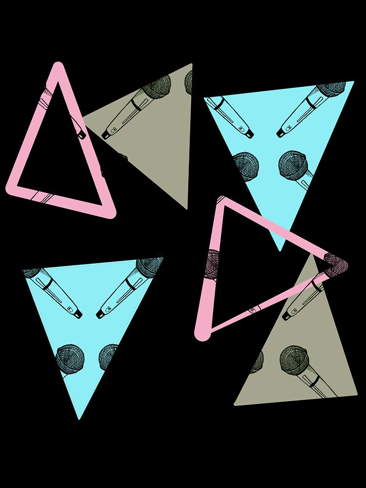 Hand drawn microphone - triangle pattern by PBerry