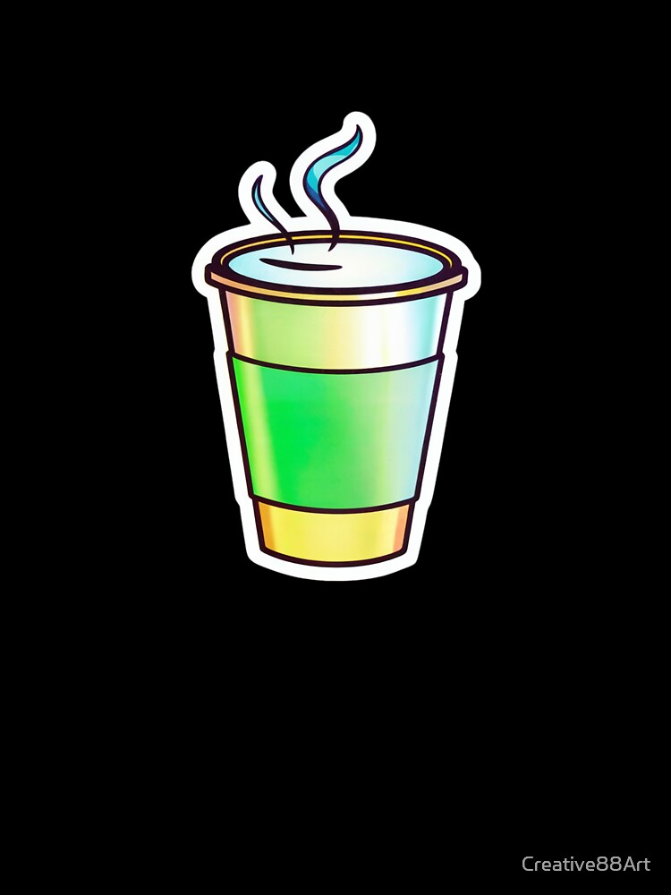 coffee glass in digital sticker style by Creative88Art