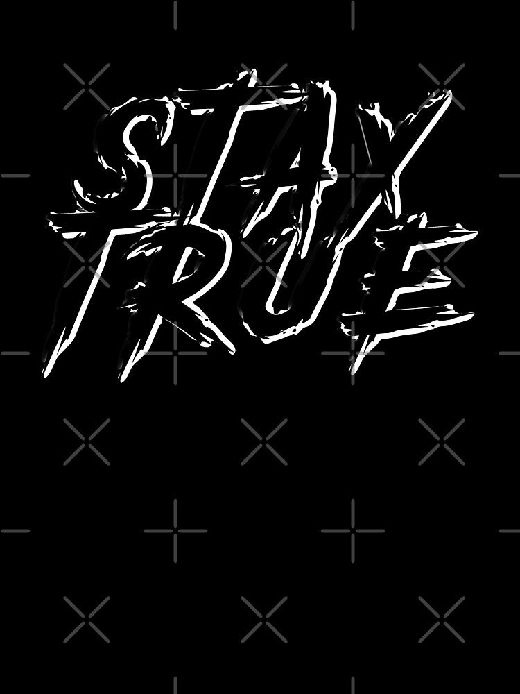 "STAY TRUE" Brushstroke Typography by Pikamuu