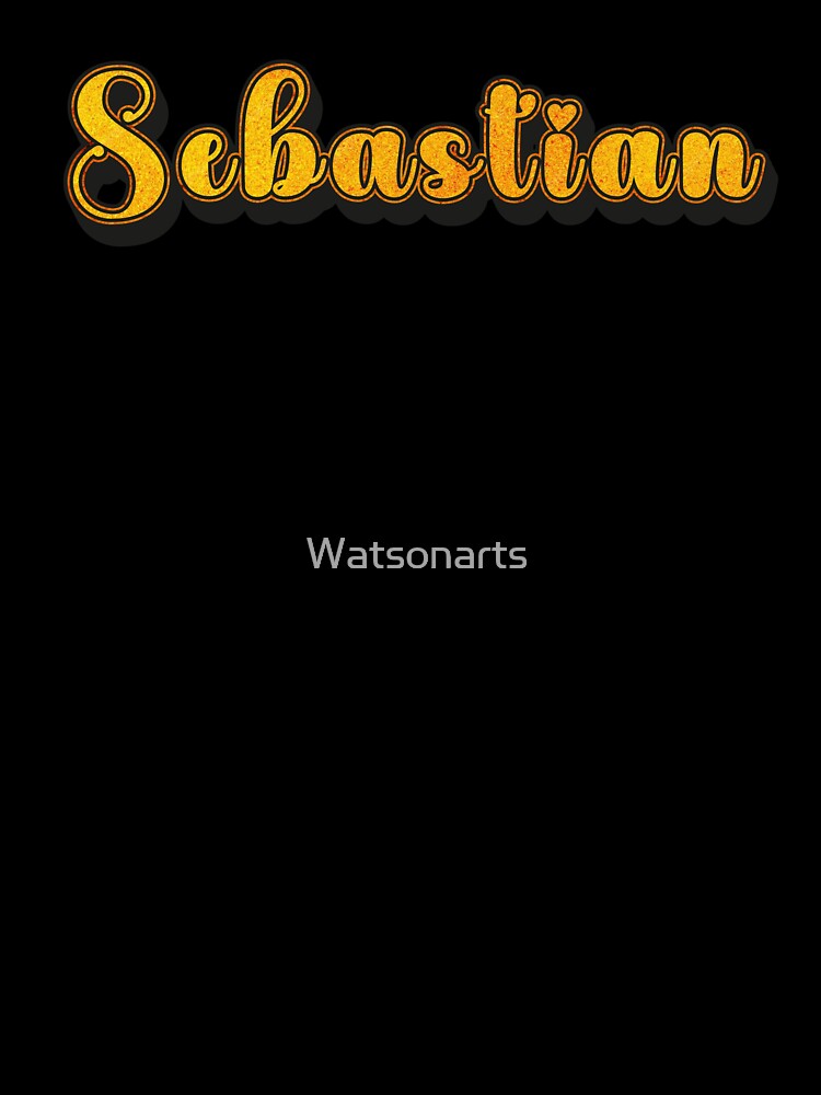 Sebastian Personalized Name Design with Heart | Funny Custom Gift by Watsonarts