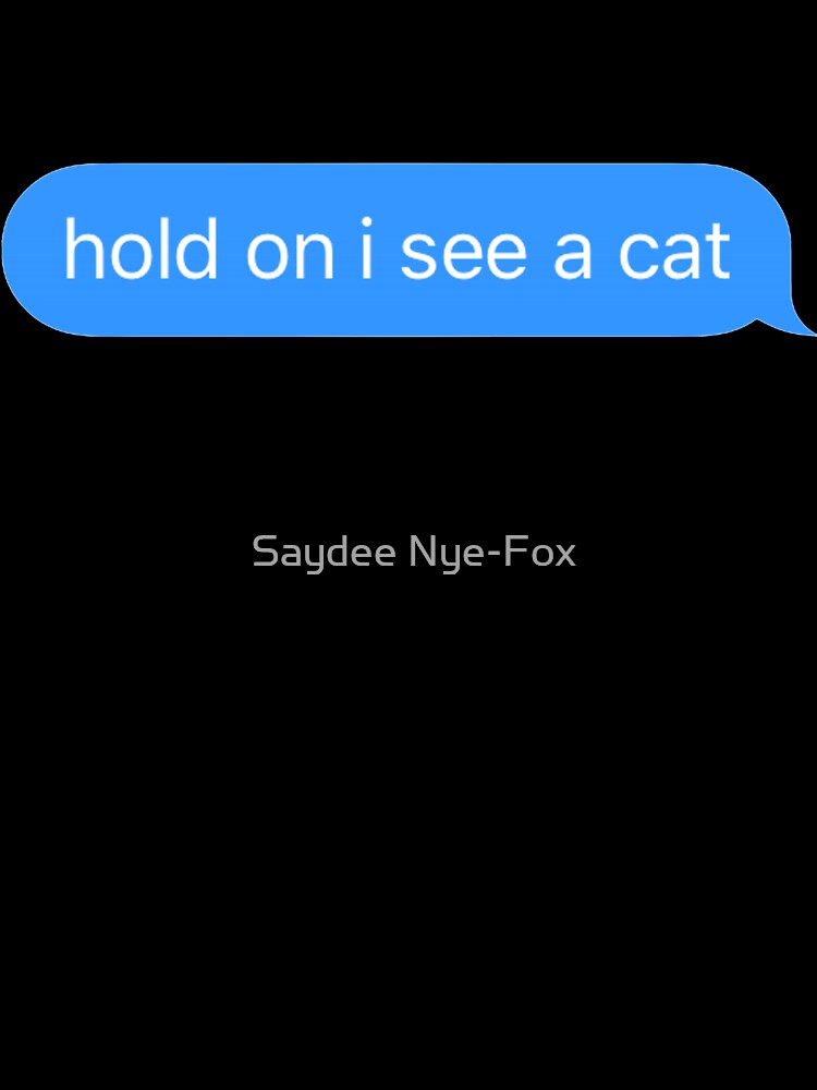 Hold on I see a cat by Saydee Nye-Fox
