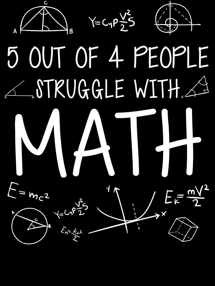 Funny Math Shirt - People Struggle With Math by SunsetGloww