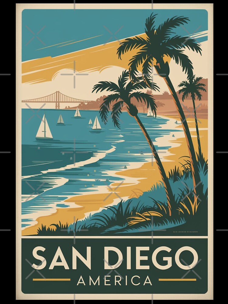San Diego Vintage Travel Poster by TravelerRat