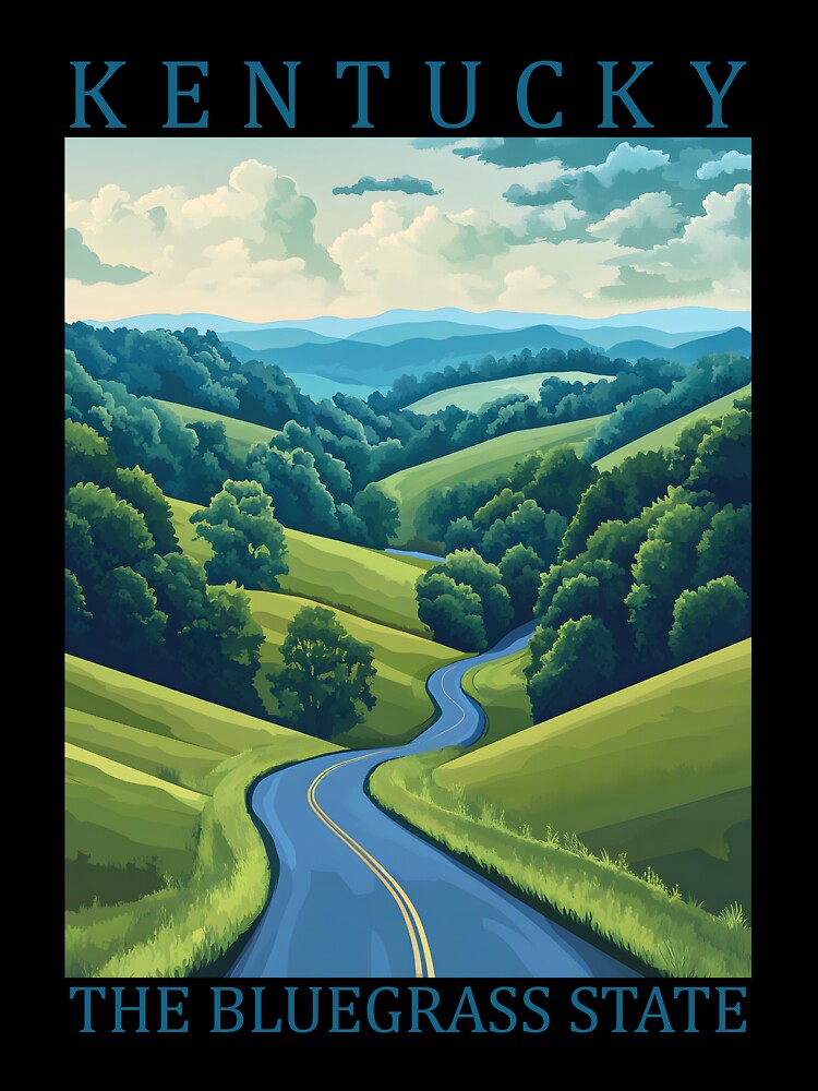 17 Kentucky Travel Poster by Lucy Goosy Art