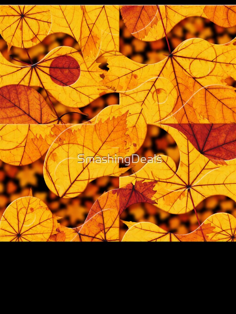 4 part abstract autumn leaves colorful fall seasonal design by SmashingDeals