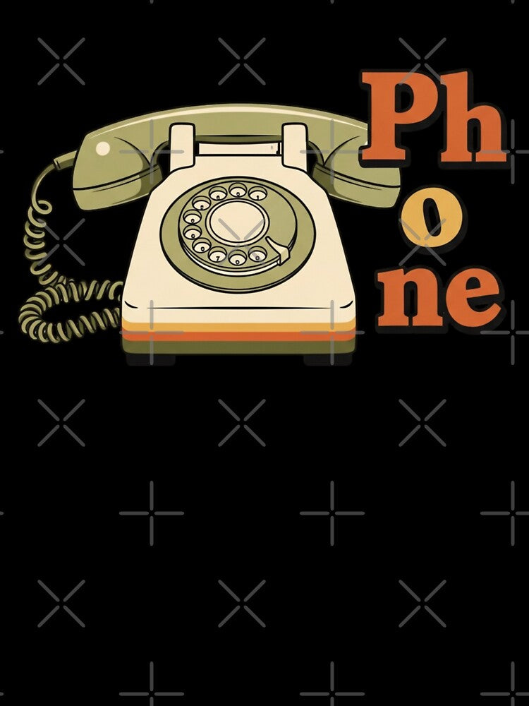 Minimalist Retro Phone Aesthetic Design Vintage Tech Sticker T-Shirt Gift by Design_Your_Day