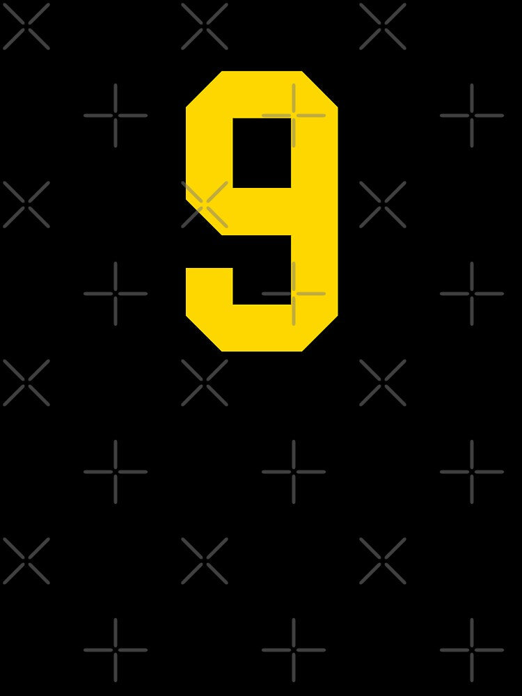 Bold Yellow Sports Number 9 by NECHSTORE