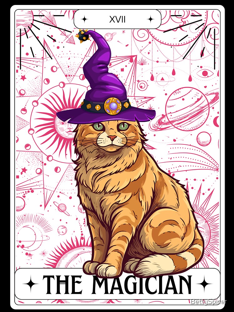 Tarot Card Orange Cat The Magician by BettySpicer