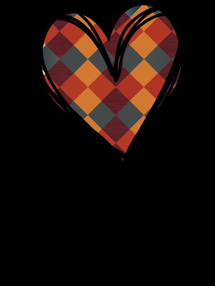 Valentine's Day Heart Boyfriend Girlfriend Orange Pattern by SStarDesigns