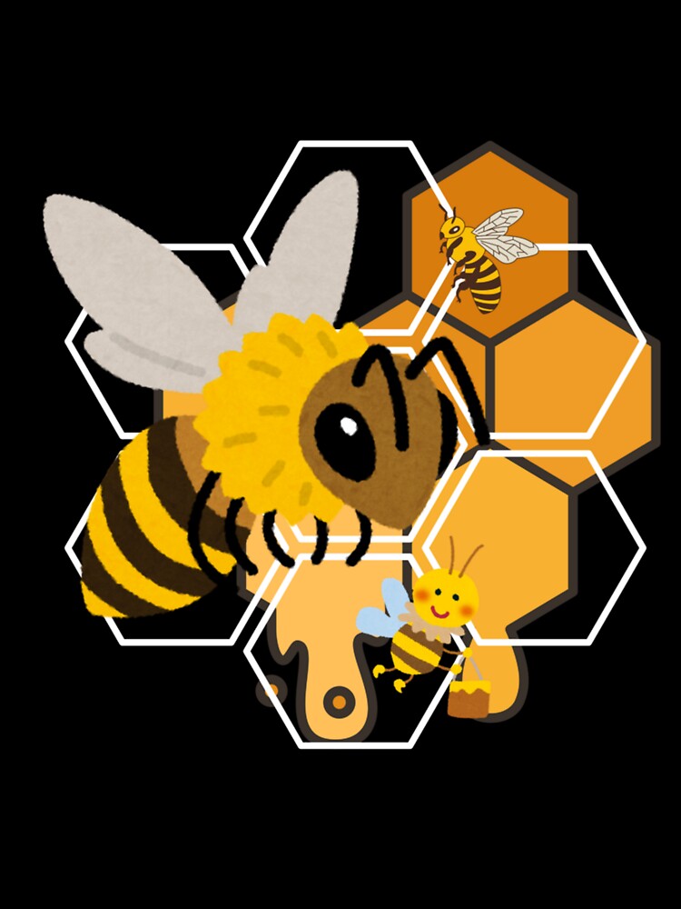 "Buzzing Beauty: Captivating Honey Bee Print for T-Shirts, Mugs, Hoodies & Stickers" by Sensihoriverse