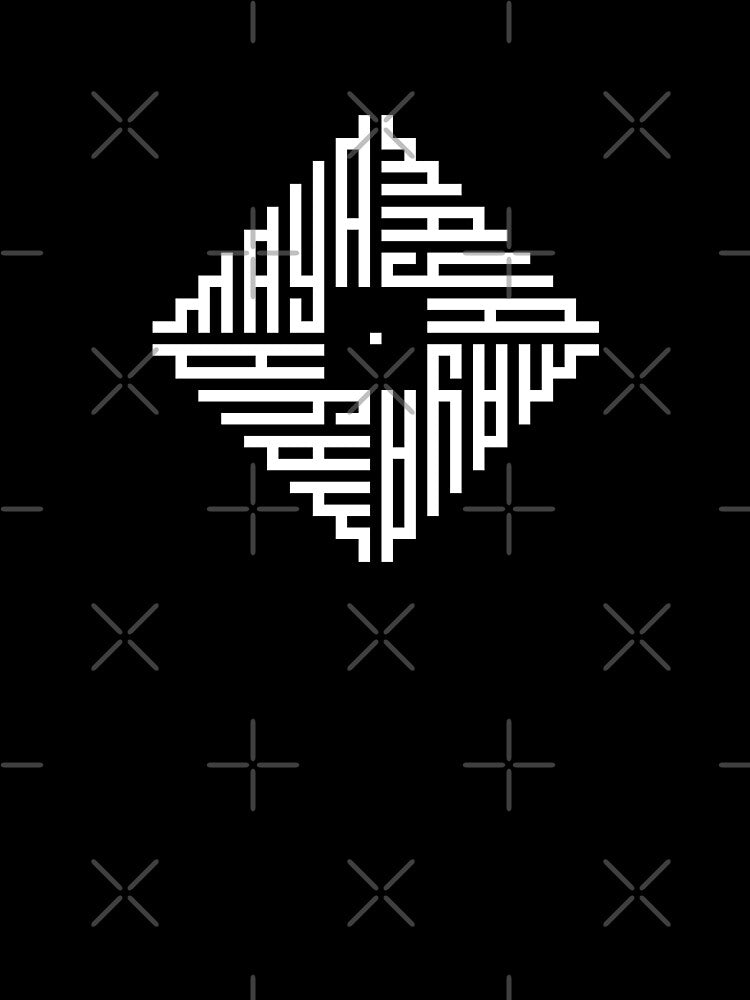 MAYA | White  | Modern Geometric Kufi Calligraphy | From Name to Art by FOR YOUR NAME