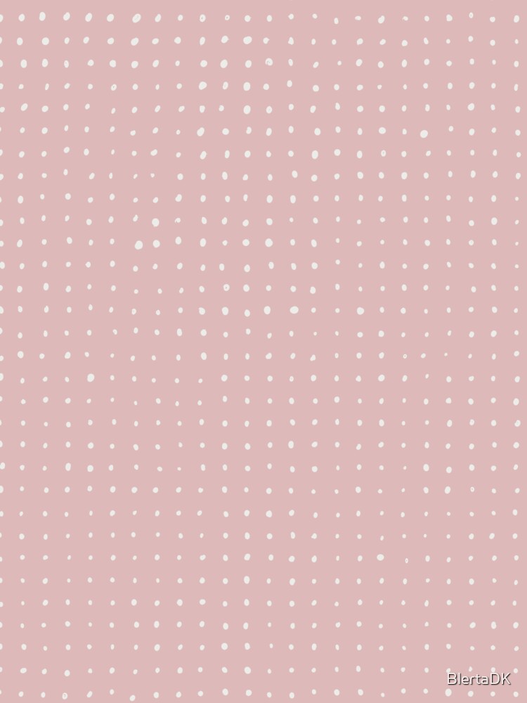 Hand Drawn Dots on Dusty Rose by BlertaDK