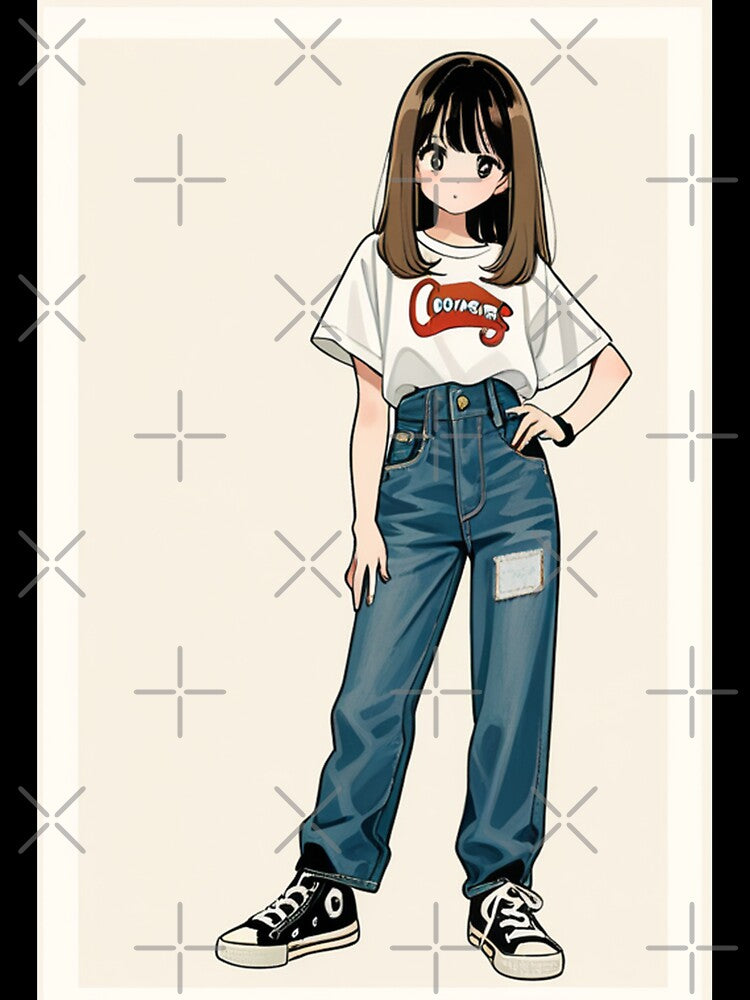 Casual Wear - Woman in streetwear relaxed outfit Coorage by AnimeShin
