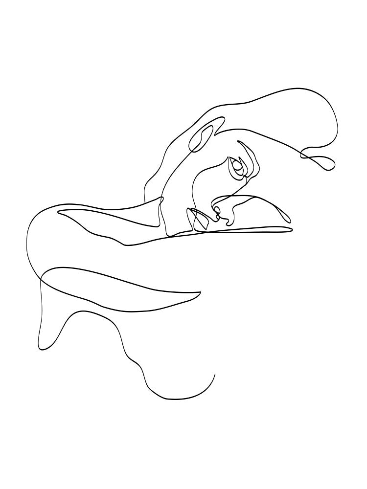 One Line Art Woman by Tinteria